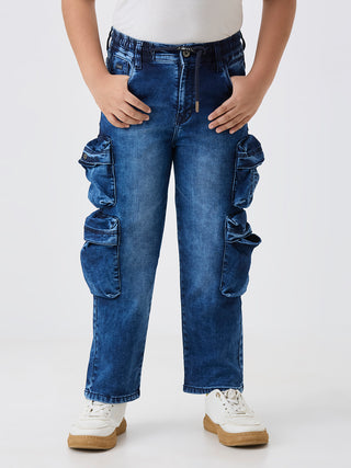 UTILITY POCKETS STRAIGHT FIT CARGO (C 33X BLUE)