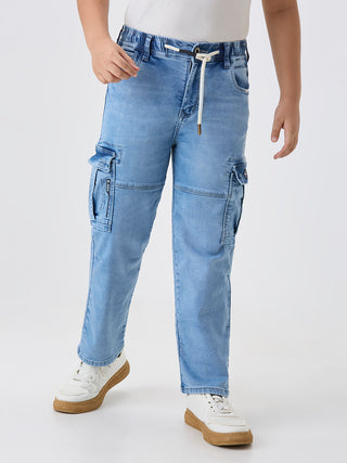 UTILITY POCKETS LIGHT WASH CARGO (C 36 SUPER ICE)