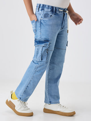 UTILITY POCKETS LIGHT WASH CARGO (C 36 SUPER ICE)