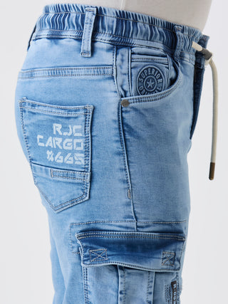 UTILITY POCKETS LIGHT WASH CARGO (C 36 SUPER ICE)