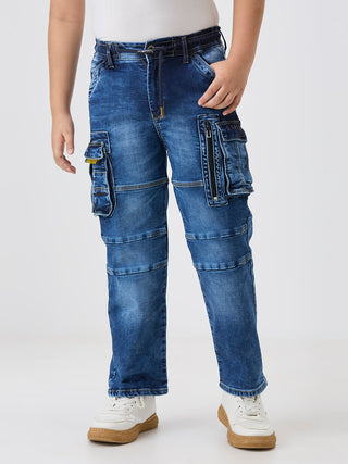 FASHION DENIM CARGO (C 628X BLUE)