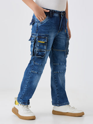 FASHION DENIM CARGO (C 628X BLUE)