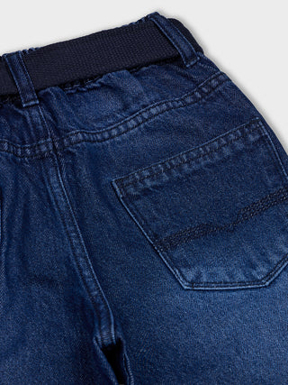 STRAIGHT FIT BLUE DENIM JEANS (PJ 001) - Deep Wash | 7-14 Years