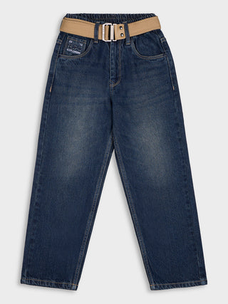 STRAIGHT FIT MUD WASH DENIM JEANS (PJ 948A) - Tint Wash | 7-14 Years