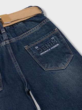 STRAIGHT FIT MUD WASH DENIM JEANS (PJ 948A) - Tint Wash | 7-14 Years