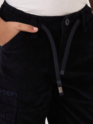 FASHIONABLE CORDUROY NAVY BLUE CARGO (PSSCOD1X BLUE)