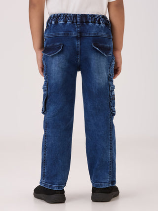 UTILITY POCKETS DARK BLUE FASHION CARGO (PSS 984 DEEP)
