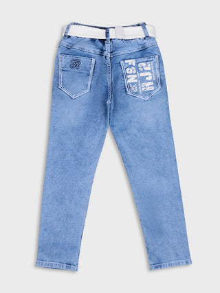 LIGHT ICE WASH DENIM JEANS (RJ 1635X) - Ice Wash | 7-14 Years