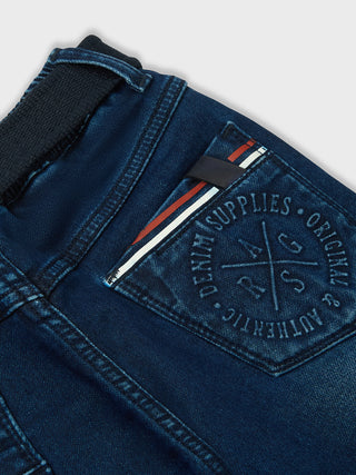SMART FIT DARK BLUE DENIM JEANS (RJ 652X) - Blue Wash | 7-14 Years