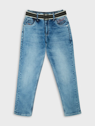 SMART FIT MID WASH DENIM JEANS (RJ 705) - Ice Wash | 7-14 Years