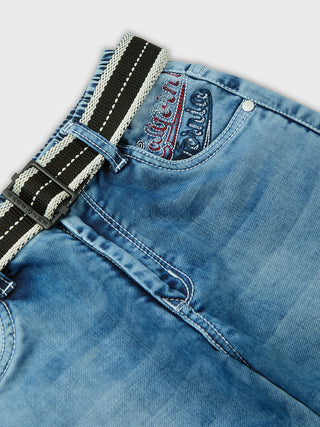 SMART FIT MID WASH DENIM JEANS (RJ 705) - Ice Wash | 7-14 Years