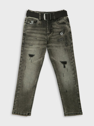 SMART FIT CHARCOAL WASH DENIM (RJ 808) - Charcoal Wash | 7-14 Years