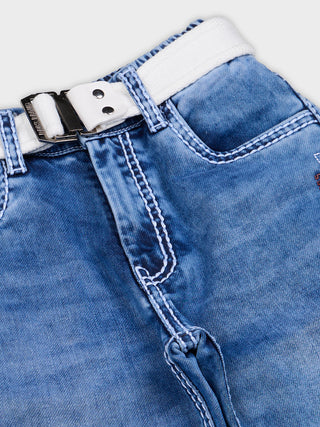 SMART FIT ICE WASH DENIM JEANS (RJ 866X) - Ice Wash | 7-14 Years