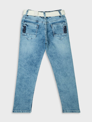 SMART FIT ICE WASH DENIM JEANS (RJ 872) - Ice Wash | 7-14 Years