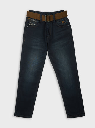 SMART FIT DARK WASH DENIM JEANS (RJ 911) - Brown Wash | 7-14 Years