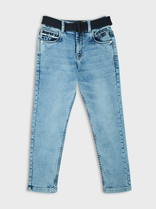 SMART FIT COOL ICE BLUE DENIM JEANS  (RJ 934) - Ice Wash | 7-14 Years