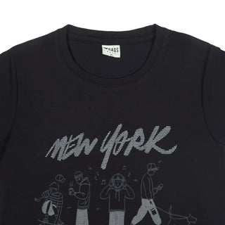 RAGS Boys New York Sketch Graphic T-Shirt (T2 BLACK) | 2-12 Years ragsjuniors