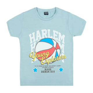 RAGS Boys Harlem Basketball Graphic T-Shirt (T4 AQUA) | 2-12 Years ragsjuniors