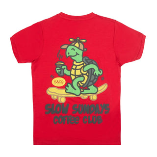 RAGS Boys Slow Sundays Coffee Club T-Shirt (T6 RED) | 2-12 Years ragsjuniors